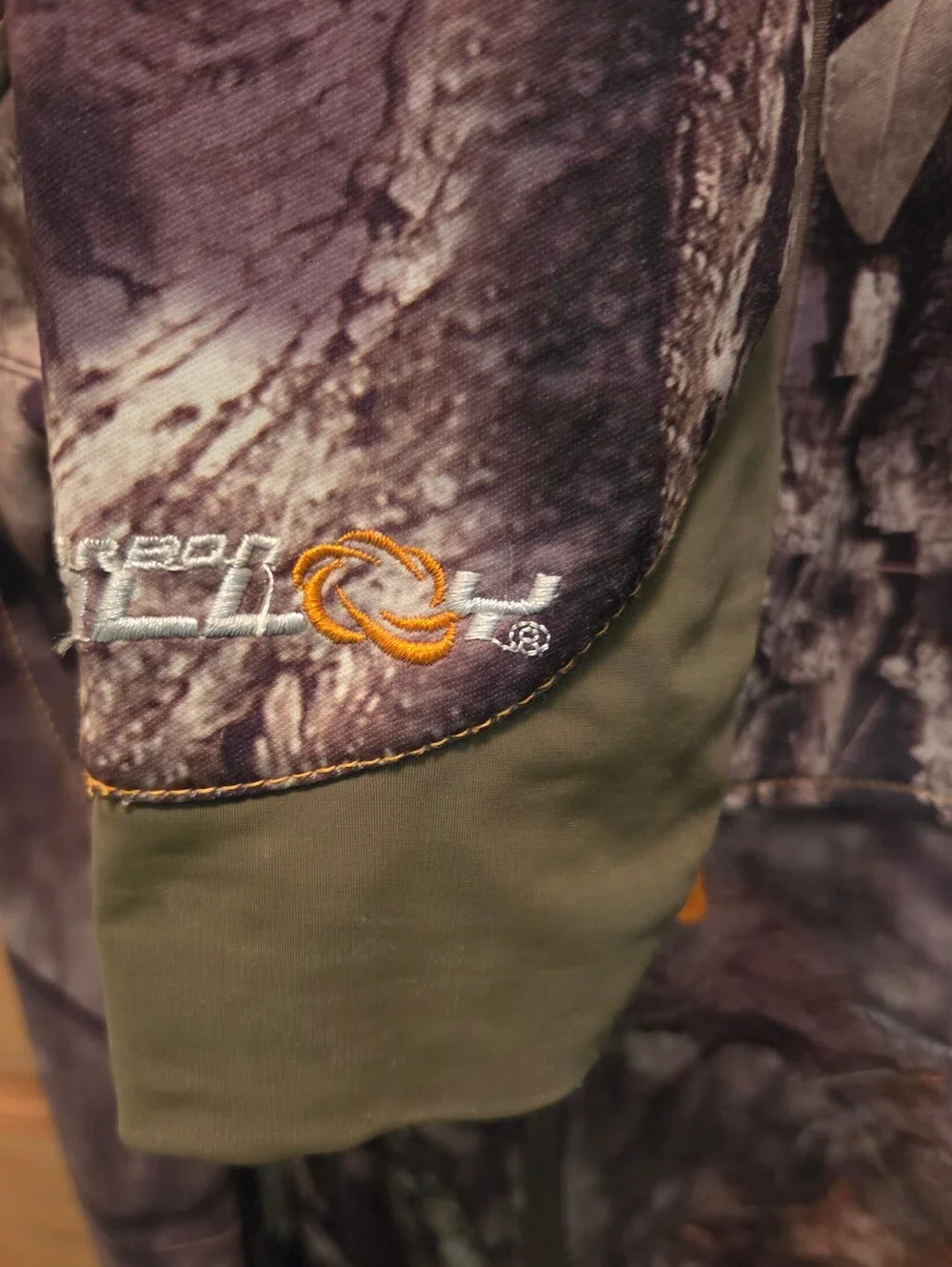Scentlok Camo Savanna Hunting Full Zip Jacket with Orange Accents Size Medium